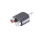 Preview: DINIC Audioadapter 3,5mm Klinkenstecker auf 2x Cinchbuchse, schwarz, DINIC Box mit Euroloch